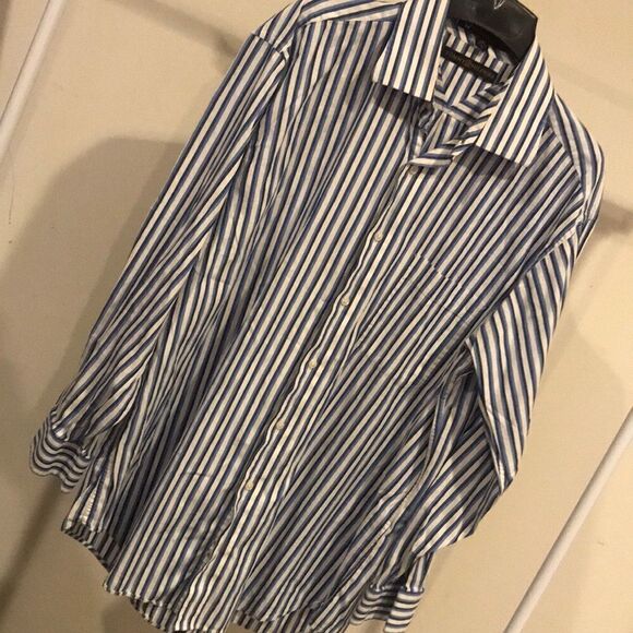Tommy Hilfiger Blue Stripe Button Down Shirt - L - Picture 1 of 7